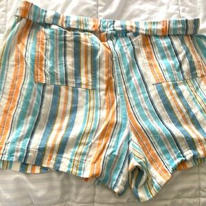 Briggs Ladies Linen short  TEAL